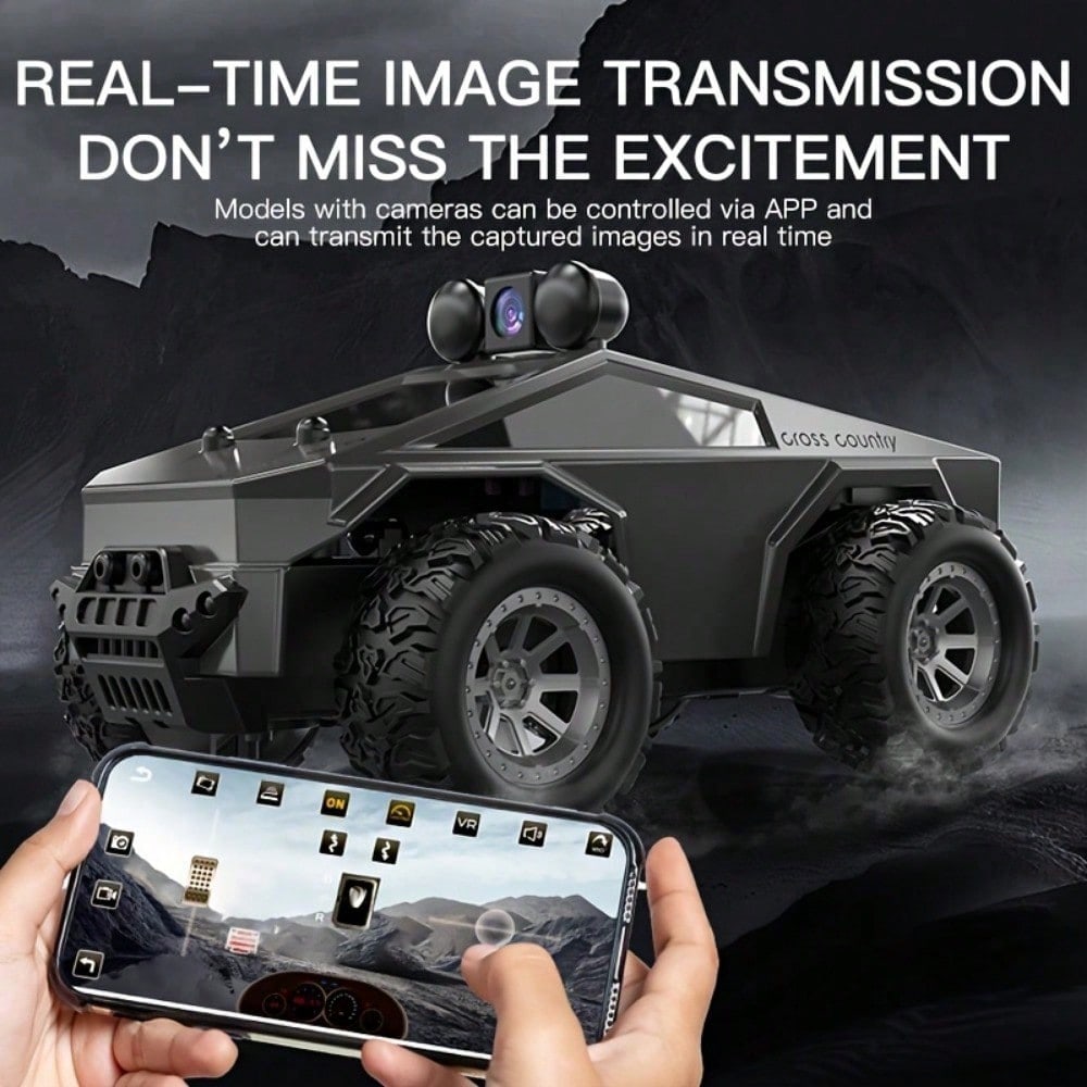 1:28 Scale RC Car with HD Camera – High-Speed Remote Control Racing Car with LED Lights, Off-Road Drift Buggy, Perfect  for Kids Holiday Gift