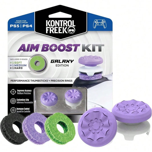 Aim Boost Kit for PlayStation 5 and PlayStation 4 Controller | Includes Performance Thumbsticks and Precision Rings
