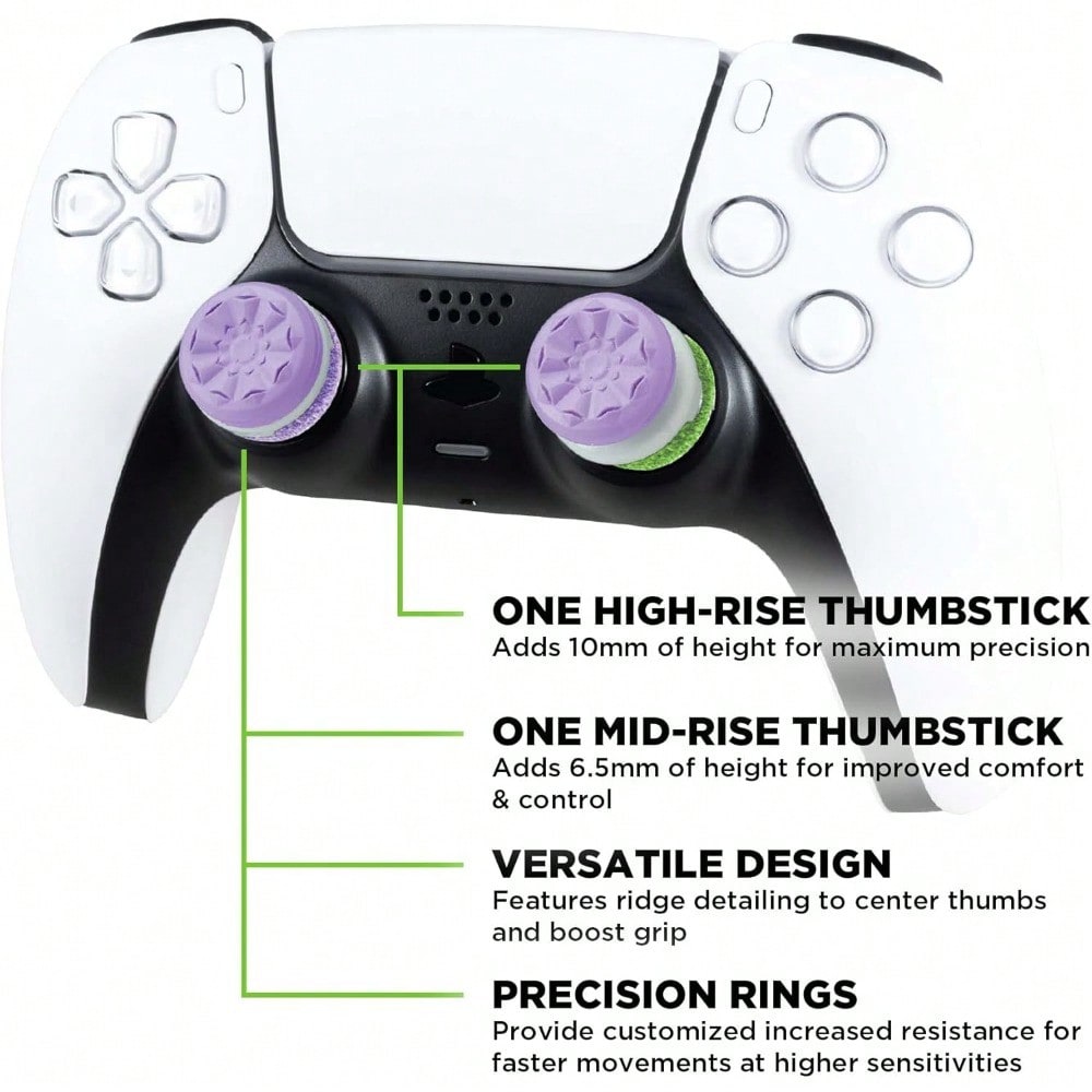 Aim Boost Kit for PlayStation 5 and PlayStation 4 Controller | Includes Performance Thumbsticks and Precision Rings