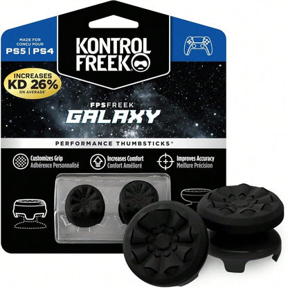 FPS Freek Galaxy Black for PlayStation 4 and PlayStation 5 | Performance Thumbsticks | 1 High-Rise, 1 Mid-Rise | Black (Limited Edition)