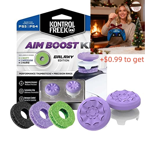 Aim Boost Kit for PlayStation 5 and PlayStation 4 Controller | Includes Performance Thumbsticks and Precision Rings