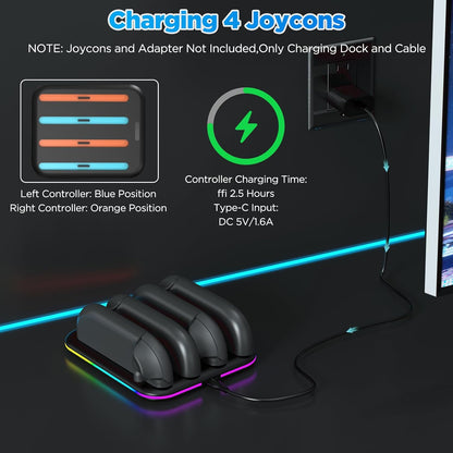 Anpress 15-in-1 Switch 2 Accessories Bundle Gift Kit for NS Switch 2 With Carrying Case, Protective Case, PlayStand, 2 Steering Wheels, Joycons Charging Dock, Screen Protector, 2 Joycons Grip,TPU Case