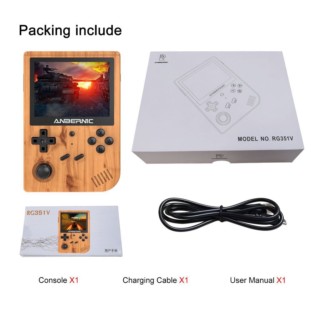 ANBERNIC RG351V 64GB Handheld Game Console Black