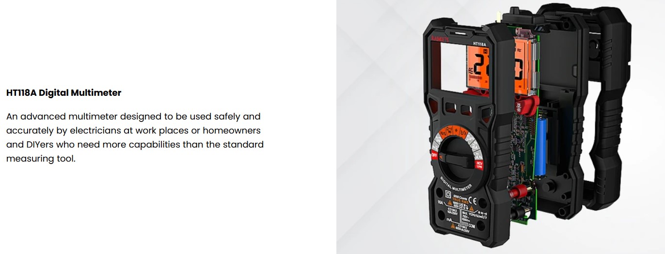 KAIWEETS Digital Multimeter TRMS ,6000 Counts, Voltmeter, Auto-Ranging, Accurately Measures Voltage Current Amp Resistance