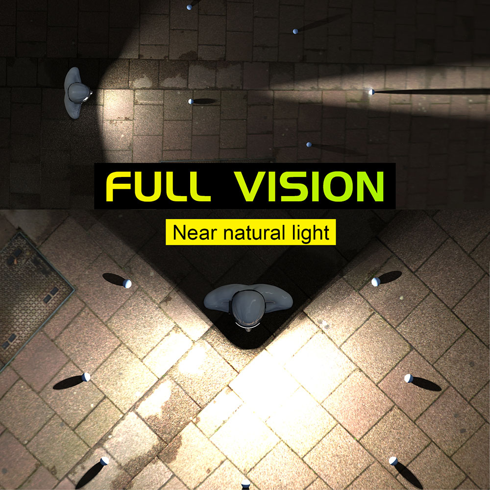 Bright LED Headlamp 270 Dgree Wide Beam & Spotlight, 4 Sensor Modes for Outdoor Cycling, Camping, Hiking - Black