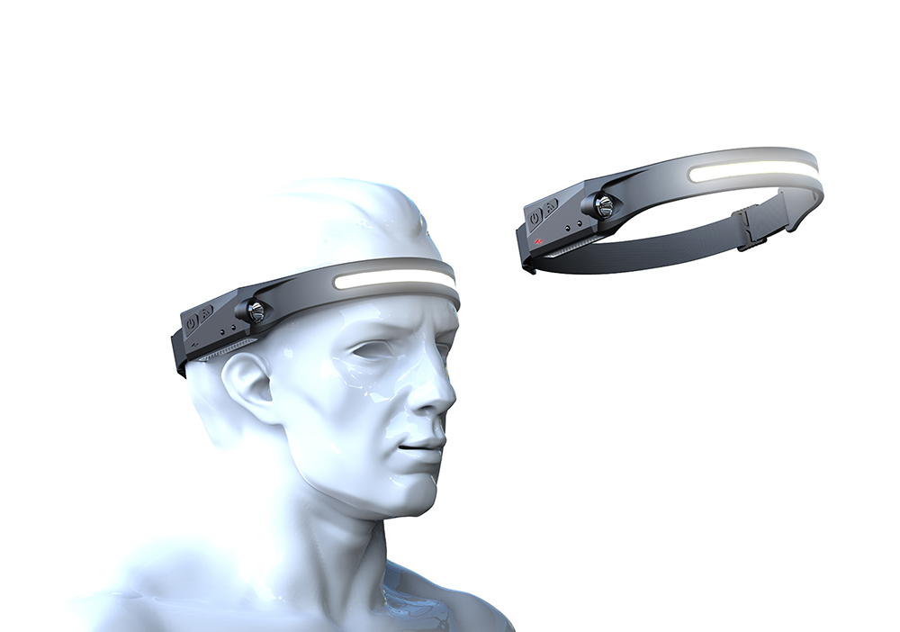 Bright LED Headlamp 270 Dgree Wide Beam & Spotlight, 4 Sensor Modes for Outdoor Cycling, Camping, Hiking - Reflective
