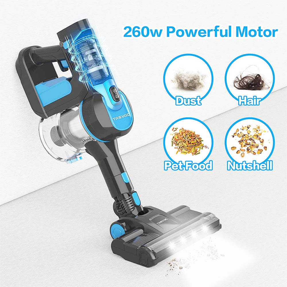 TASVAC S8 Cordless Vacuum Cleaner 23KPa Strong Suction with Washable HEPA Filter Suitable for Family Cars Pet Hair Carpe