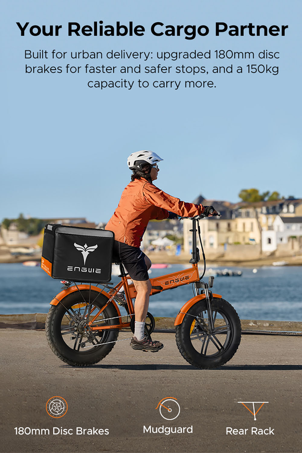 ENGWE EP-2 Boost Folding Electric Bike, 250W Motor, 48V 13Ah Battery, 20*4.0 inch Fat Tires, 25km/h Max Speed, 120km Range, Front & Rear Mechanical Disc Brake, Torque Sensor, Front Suspension, Shimano 7-speed - Grey