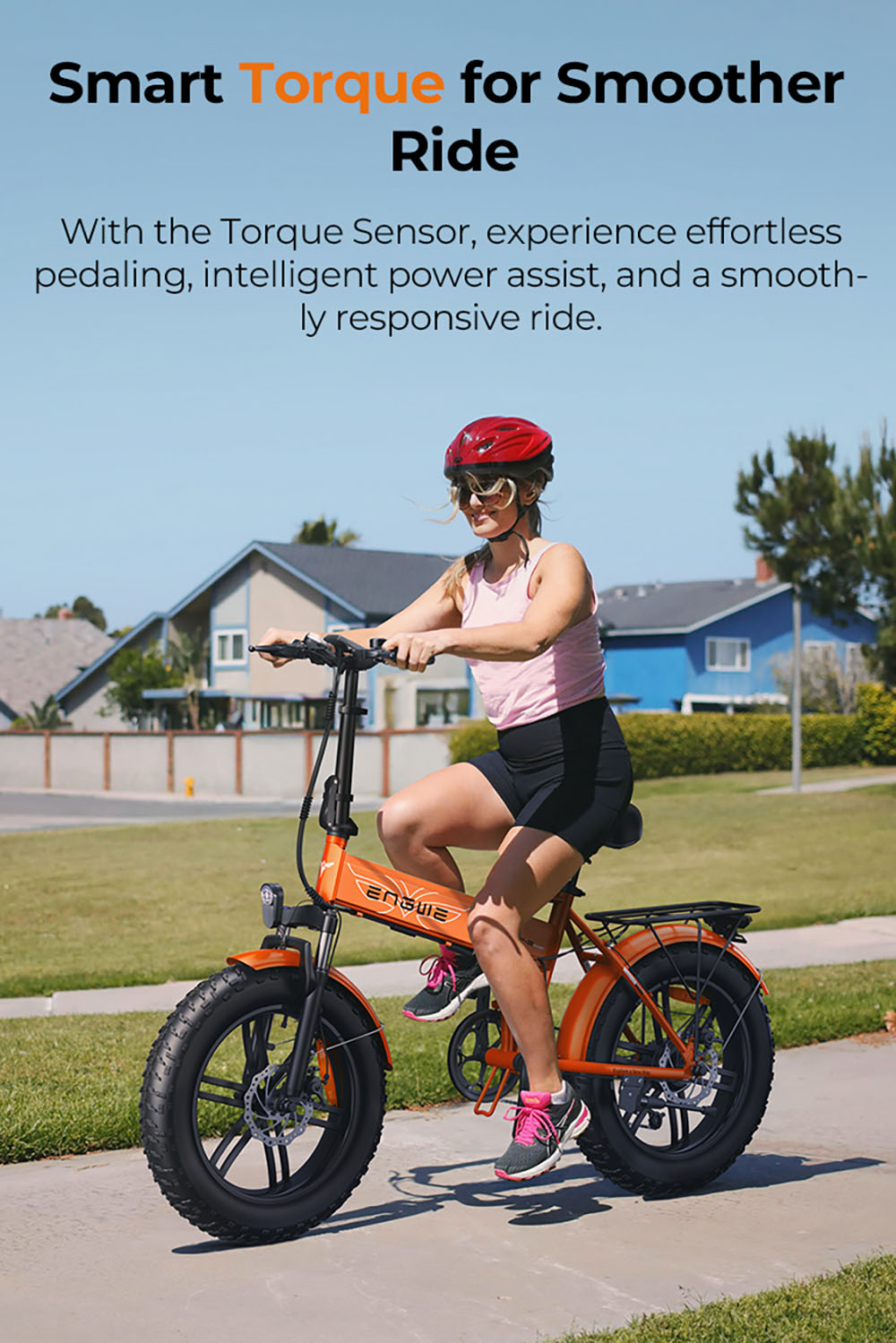 ENGWE EP-2 Boost Folding Electric Bike, 250W Motor, 48V 13Ah Battery, 20*4.0 inch Fat Tires, 25km/h Max Speed, 120km Range, Front & Rear Mechanical Disc Brake, Torque Sensor, Front Suspension, Shimano 7-speed - Grey