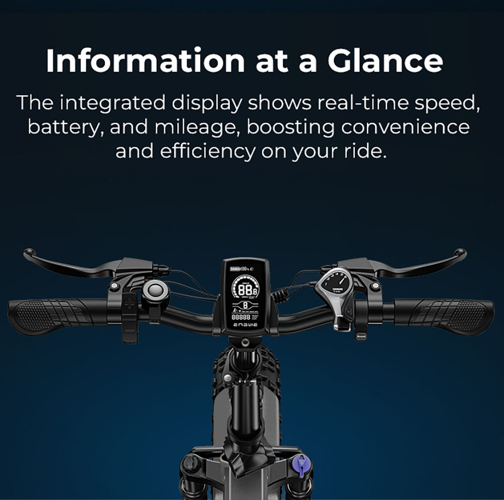 ENGWE EP-2 Boost Folding Electric Bike, 250W Motor, 48V 13Ah Battery, 20*4.0 inch Fat Tires, 25km/h Max Speed, 120km Range, Front & Rear Mechanical Disc Brake, Torque Sensor, Front Suspension, Shimano 7-speed - Grey