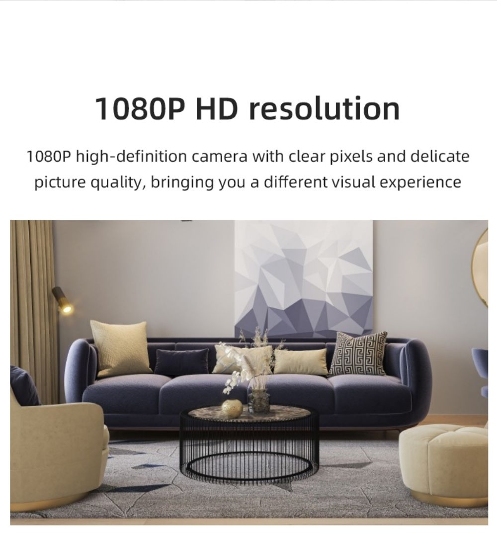Mini Wireless Camera Real 1080P Wifi Camera Home Nanny Tiny Cam Baby with Night Vision Motion Cell Phone App Detection - Black