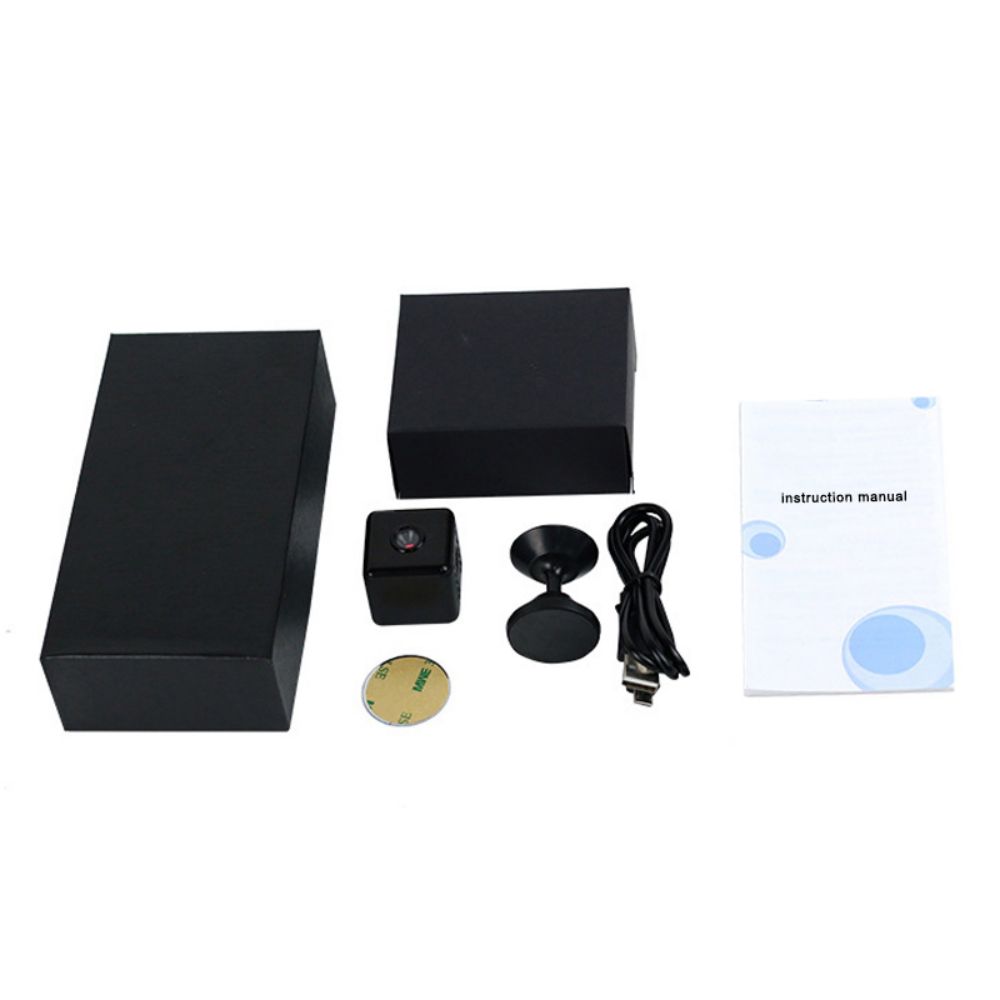 Mini Wireless Camera Real 1080P Wifi Camera Home Nanny Tiny Cam Baby with Night Vision Motion Cell Phone App Detection - Black