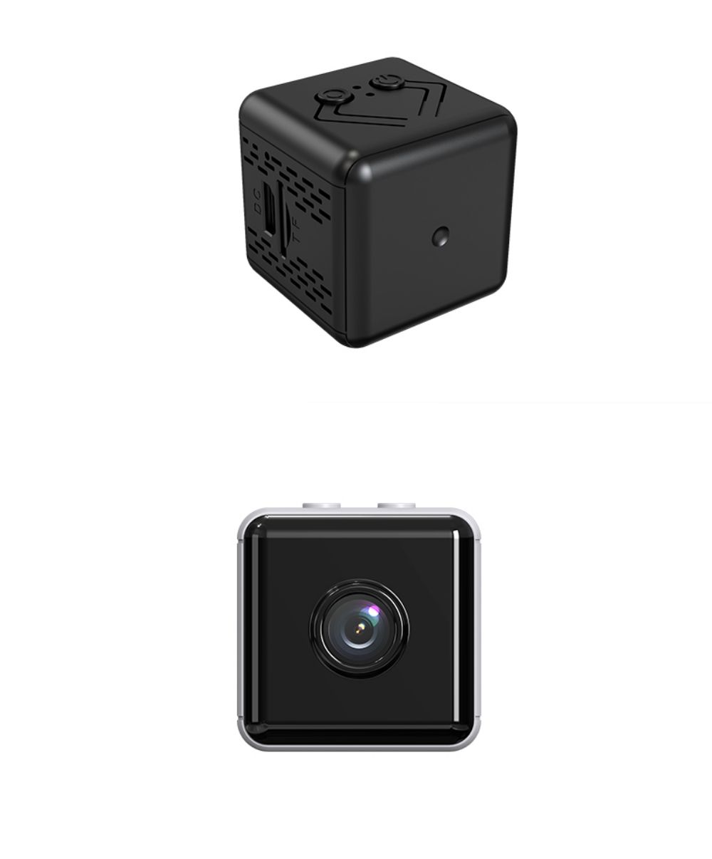 Mini Wireless Camera Real 1080P Wifi Camera Home Nanny Tiny Cam Baby with Night Vision Motion Cell Phone App Detection - Black