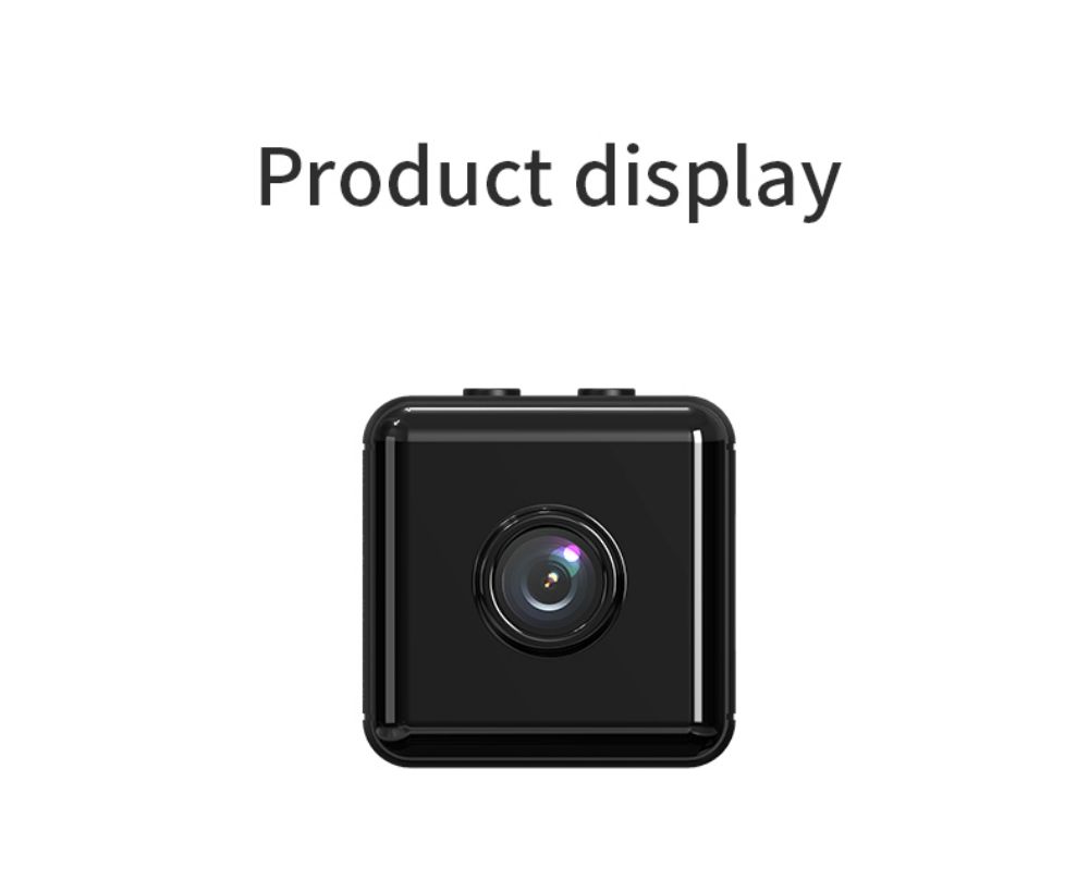 Mini Wireless Camera Real 1080P Wifi Camera Home Nanny Tiny Cam Baby with Night Vision Motion Cell Phone App Detection - Black