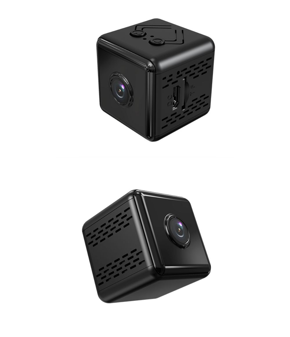 Mini Wireless Camera Real 1080P Wifi Camera Home Nanny Tiny Cam Baby with Night Vision Motion Cell Phone App Detection - Black