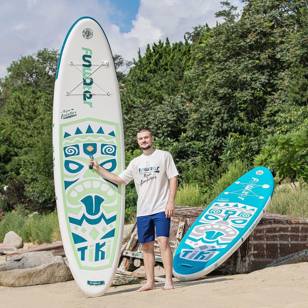 FunWater SUPFW05A NEW TIKI Inflatable Stand Up Paddle Board 10.6'' Long 33' Wide 6' Thick