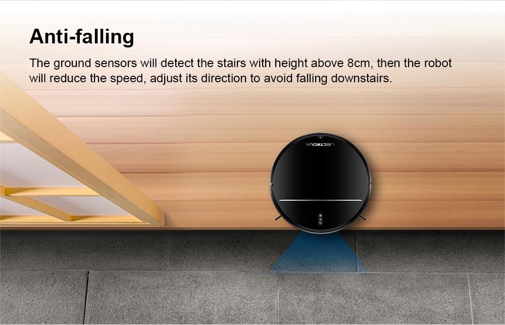 LIECTROUX M7S Pro Robot Vacuum Cleaner, 2D Map Navigation, 4400mAh Battery, Run 110mins, Dry and Wet Mopping - Black