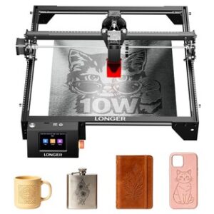LONGER RAY5 10W Laser Engraver, 0.06x0.06mm Laser Spot, Touch Screen, Offline Carving, 32-Bit Chipset, WiFi Connection, Working Area 400x400mm