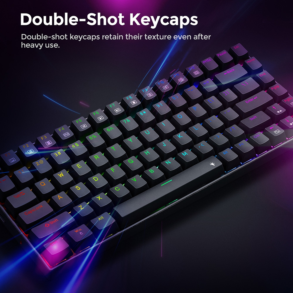 Redragon K629-RGB Phantom RGB  Backlight Mechanical Gaming keyboard 84 keys Red Switch - Black