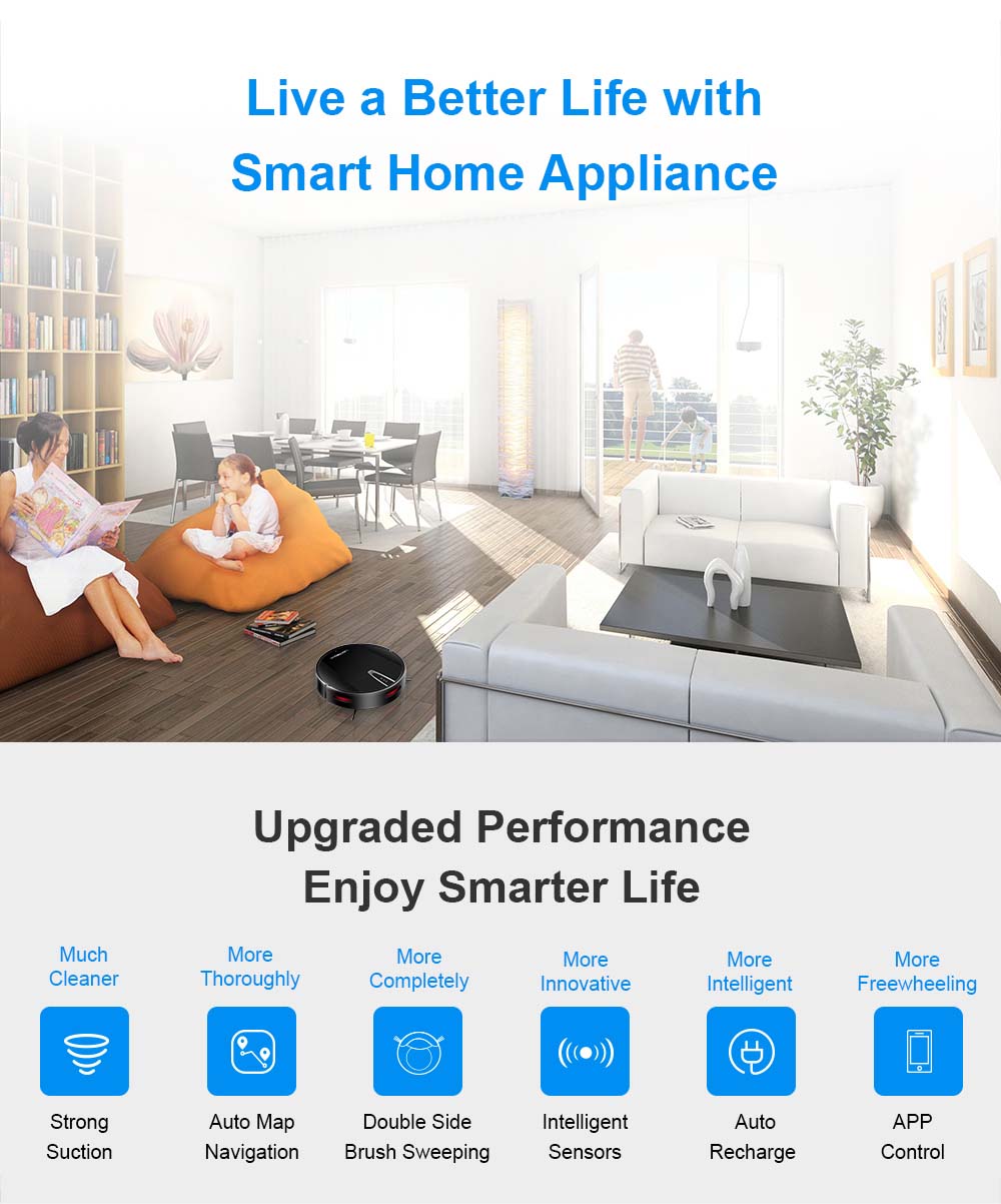 LIECTROUX V3S Pro Robot Vacuum Cleaner, 4000Pa Suction, Dry Wet Mopping, 2D Map Navigation, with Memory, WiFi App Voice Control