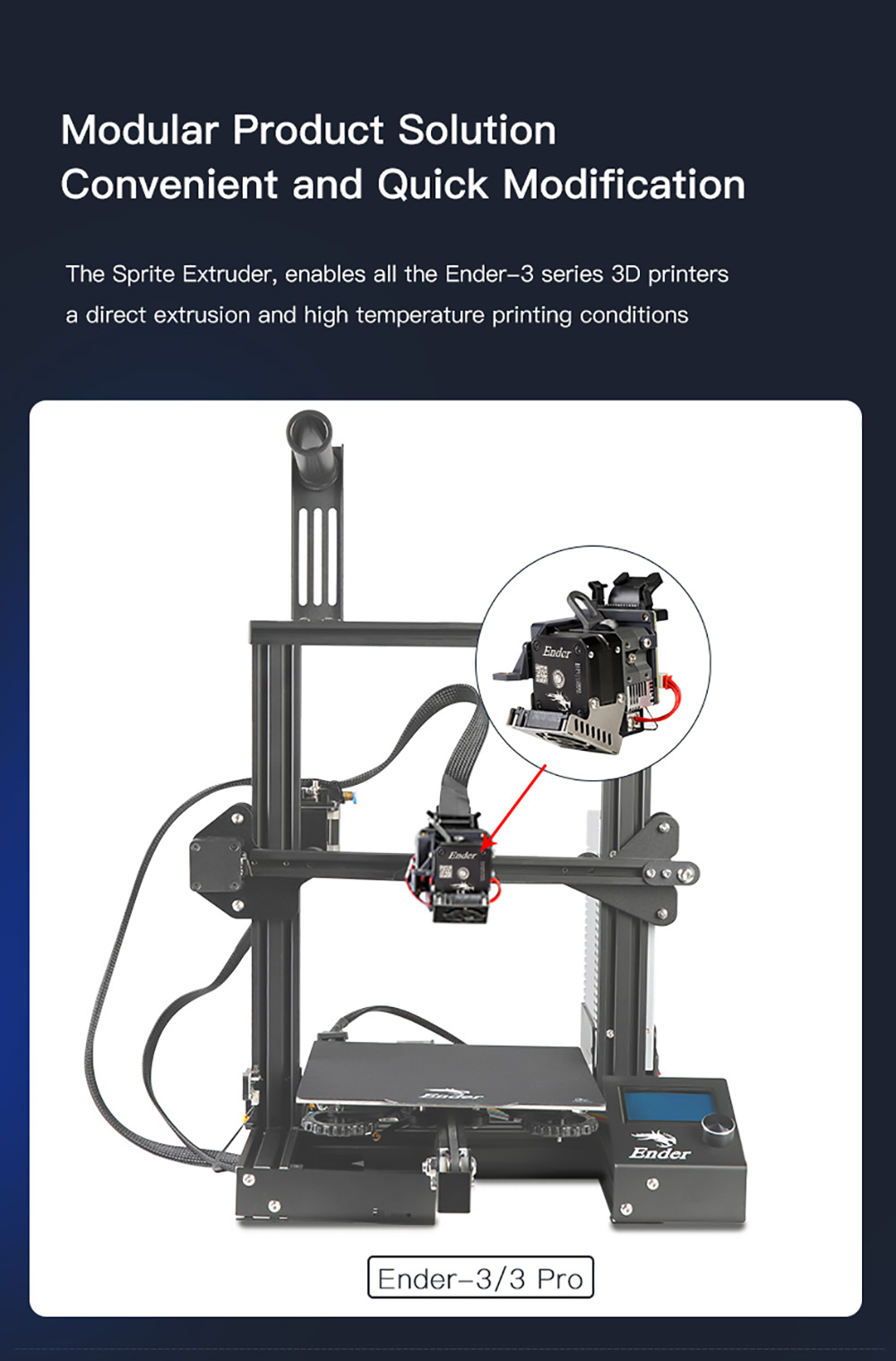 Creality Sprite Extruder Pro Kit 300 High Temperature Printing for Ender-3 S1 /S1 PRO CR10 Smart Pro 3D Printer