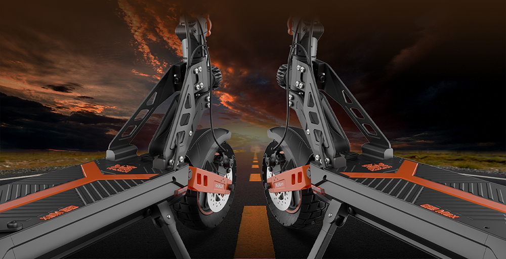 KuKirin G2 Max Electric Scooter 10 Inch Off-road Tires 1000W Motor 55Km/h Max Speed 48V 20Ah Battery 80km Range 120KG Max Load Detachable Seat Adjustable Height