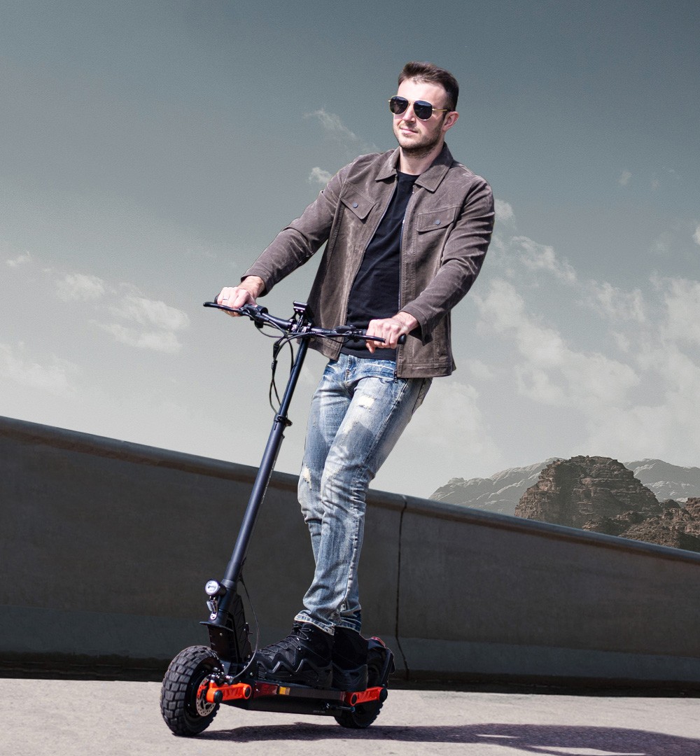 Joyor S10-S-Z Electric Scooter 10 Inch Off-road Tires 60V 18Ah Battery 1000W*2 Dual Motor 70-85KM Range 120KG Load Double Hydraulic Disc Brakes Shock absorber Turn signal Smart LED Display update from S10-S - Black
