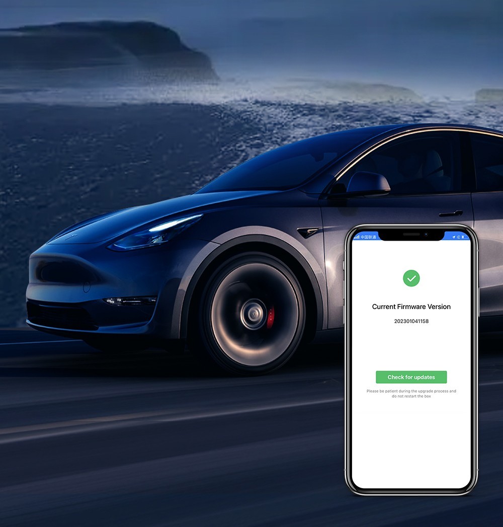 Ownice T3 Wireless Auto Ai Box for Tesla, Dual WiFi, Support CarPlay / AirPlay / Android Auto / MiraCast - Blue