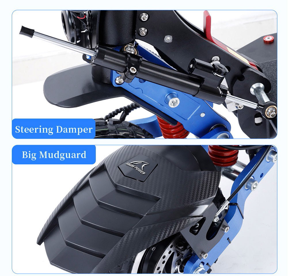 Halo Knight T108 Pro Electric Scooter 11'' Off-Road Tire 3000W*2 Motors 95Km/h Max Speed 60V 38.4Ah Battery 80KM Range 200KG Max load Front & Rear Turn Signal IPX4 Waterproof Dual Hydraulic Brakes Electric Brake