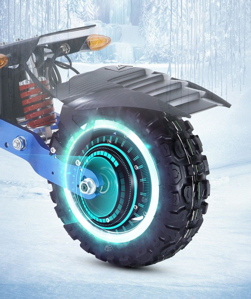 Halo Knight T108 Pro Electric Scooter 11'' Off-Road Tire 3000W*2 Motors 95Km/h Max Speed 60V 38.4Ah Battery 80KM Range 200KG Max load Front & Rear Turn Signal IPX4 Waterproof Dual Hydraulic Brakes Electric Brake