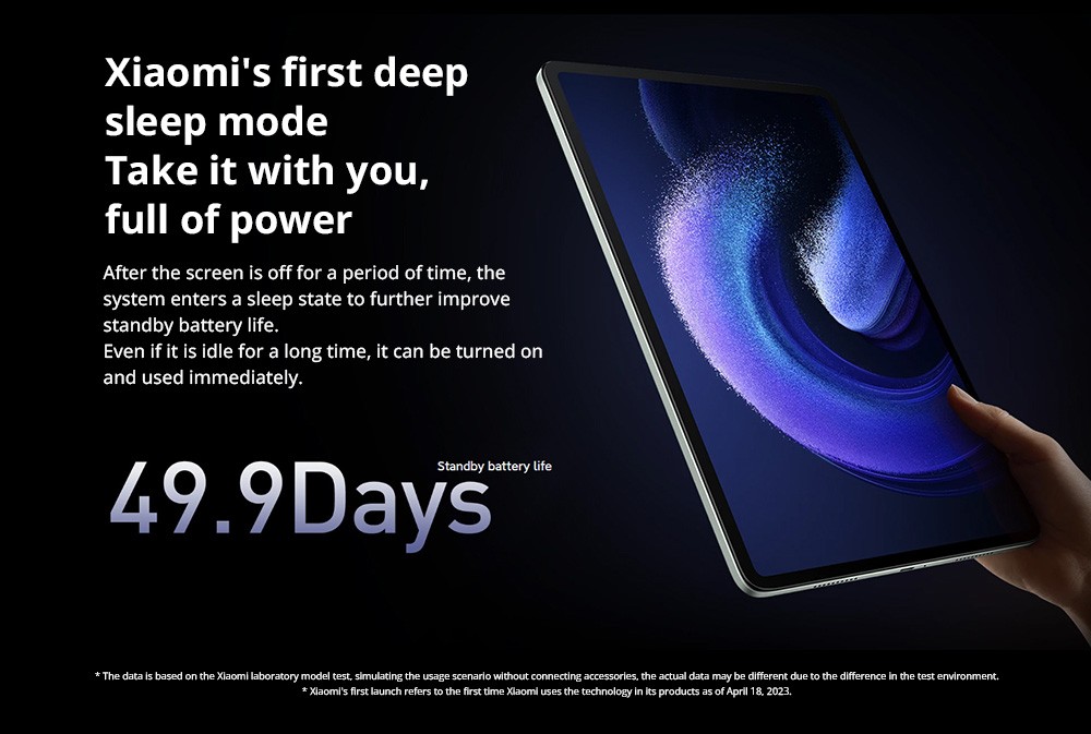 Xiaomi Pad 6 CN Version Snapdragon 870 Processor, Android 13, 8GB RAM 128GB ROM, 13MP Rear Camera 8MP Front Camera Dual-band WiFi - Blue