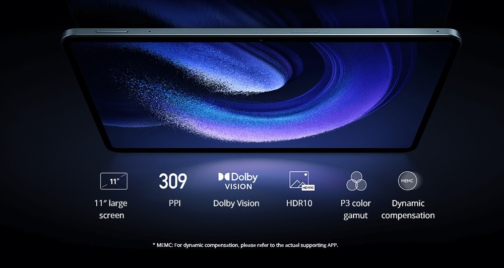 Xiaomi Pad 6 Pro CN Version Snapdragon 8+ Processor, Android 13, 8GB RAM 128GB ROM, 50MP + 20MP Cameras, WiFi 6 - Black