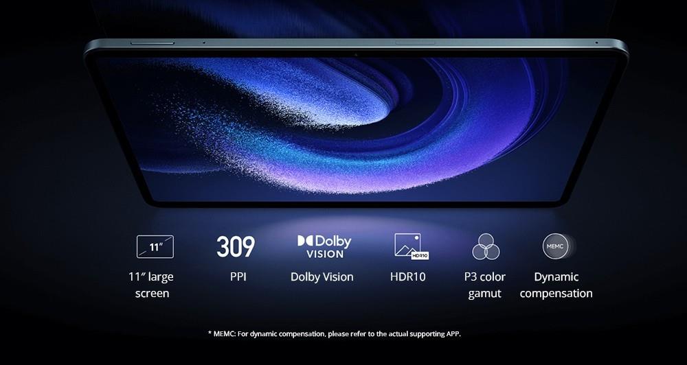 Xiaomi Pad 6 Pro CN Version Snapdragon 8+ Processor, Android 13, 12GB RAM 256GB ROM, 50MP + 20MP Cameras, WiFi 6 - Black