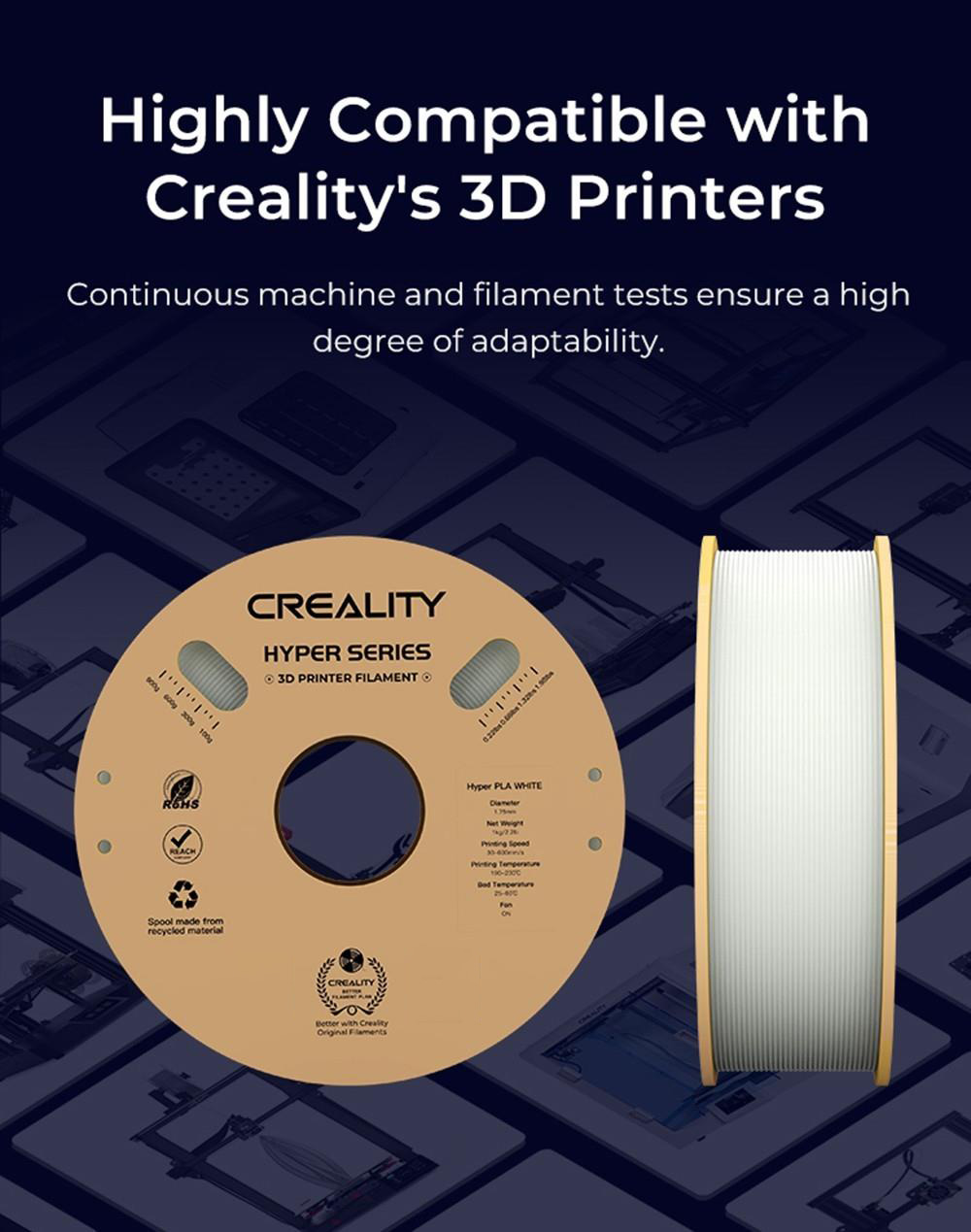 Creality Hyper Series PLA Filament 1.75mm 1kg - Red