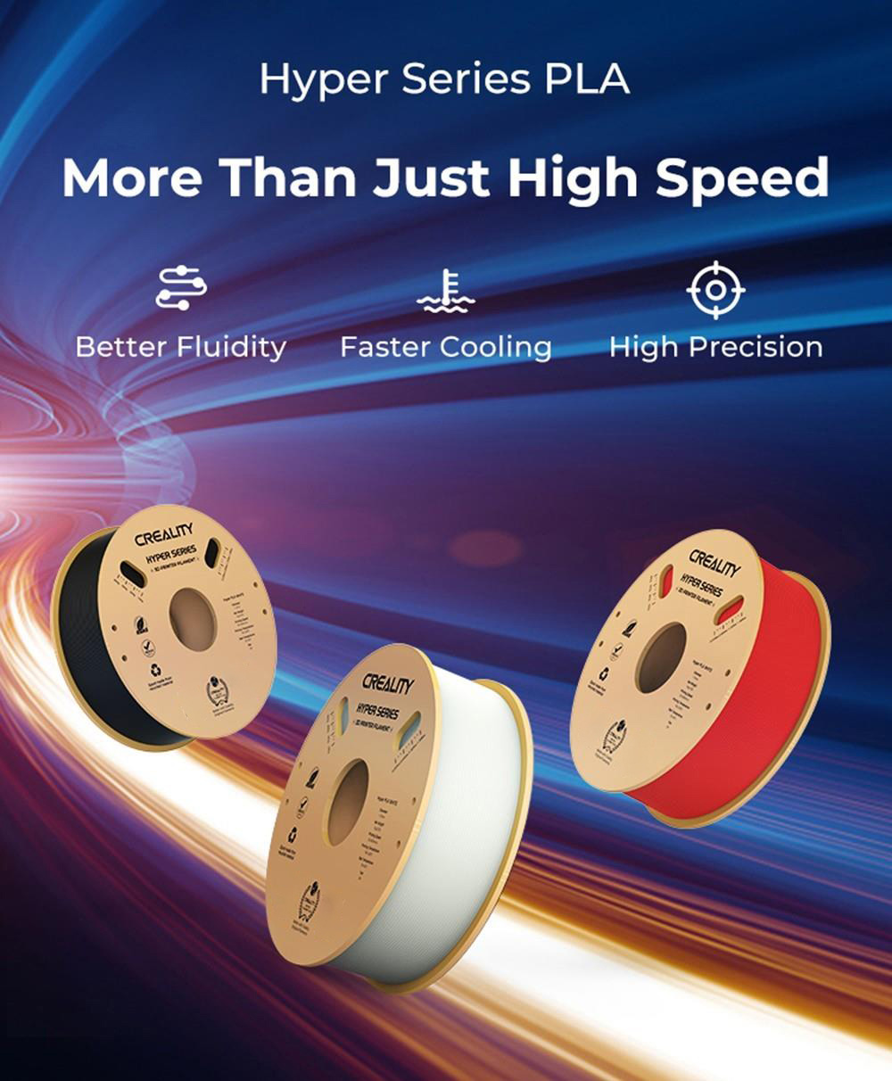 Creality Hyper Series PLA Filament 1.75mm 1kg - Grey