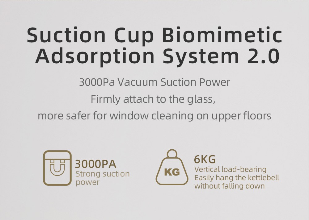 Liectroux YW509 Robot Window Cleaner, Double Water Spray, 3000Pa Suction Power, Laser Sensor Anti-fall, 3 Cleaning Modes, Intelligent Path Planning, Low Noise, Remote Control - White