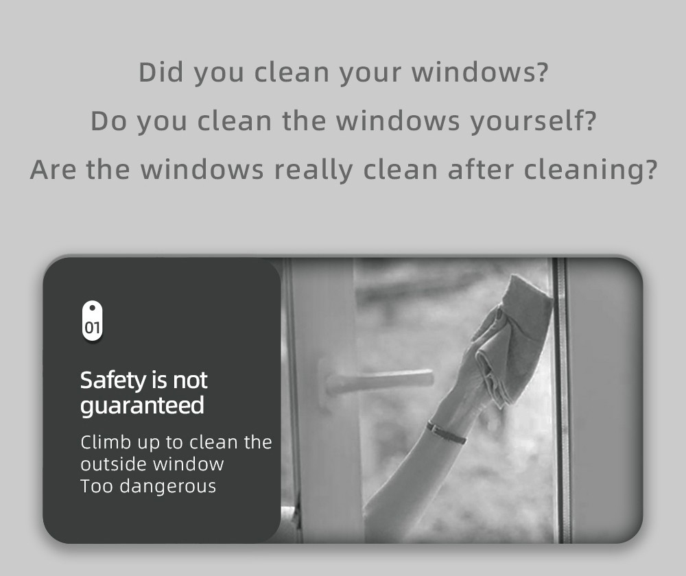 Liectroux YW509 Robot Window Cleaner, Double Water Spray, 3000Pa Suction Power, Laser Sensor Anti-fall, 3 Cleaning Modes, Intelligent Path Planning, Low Noise, Remote Control - White