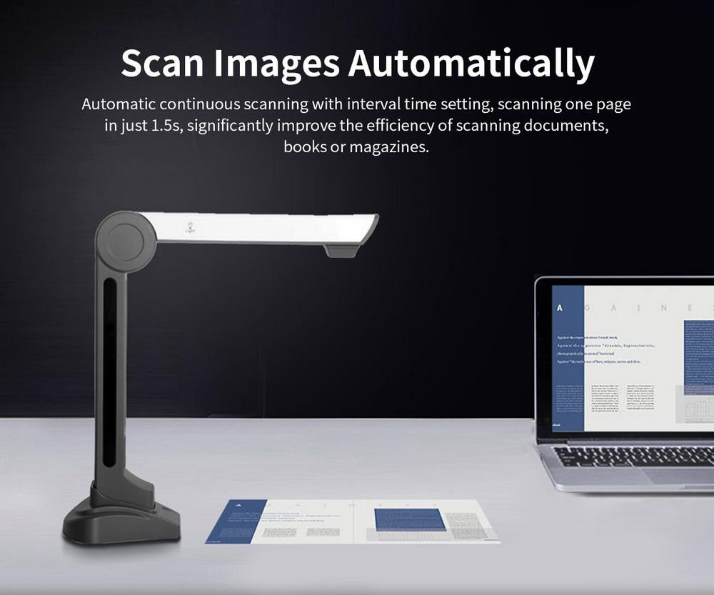 GUCEE T1000 Portable Document Scanner with 10-megapixel Image Sensor