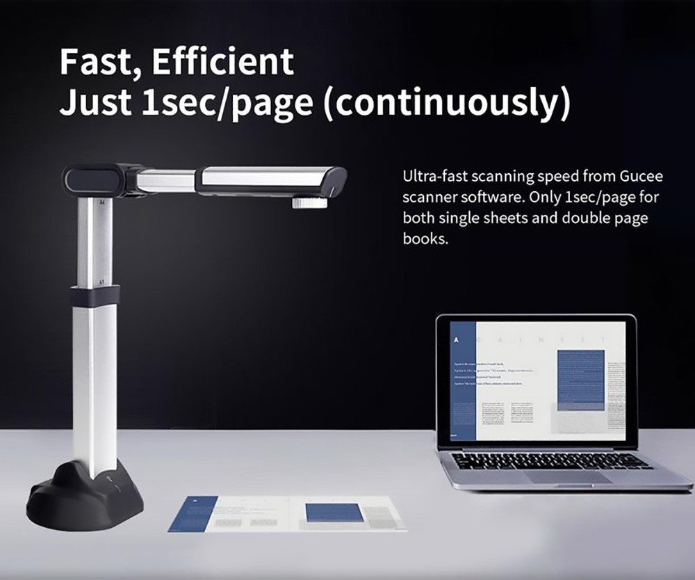 GUCEE S1000 Document Scanner with 10-megapixel Camera Lens