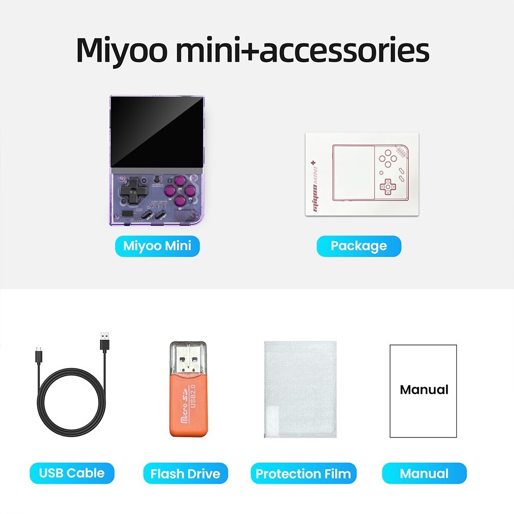 MIYOO Mini Plus Game Console 64GB - Purple