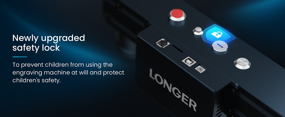 Longer Laser B1 20W Laser Engraver Cutter, 4-core Laser Head, 450 x 440mm Engraving Area