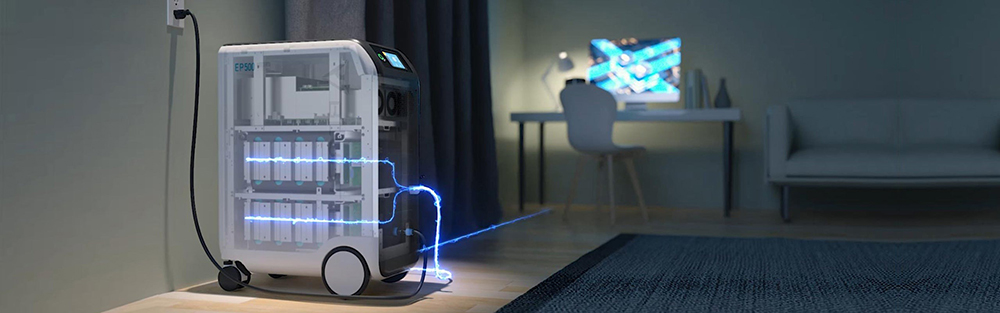 BLUETTI EP500 Portable Power Station, 5100Wh LiFePO4 Battery Solar Generator, 2000W AC Output, Seamless UPS, 15W Wireless Charging, App Control - EU Plug