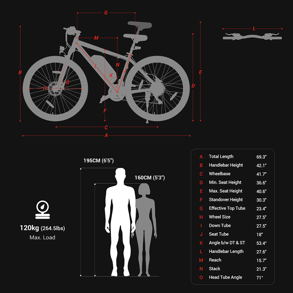 Eleglide Mopride 2 27.5" Electric Mountain Bike, 250W Motor, 25km/h Speed, 36V 18Ah Battery, 150km Max Range, Shimano 21-Speed Gear, Hydraulic Disc Brakes, Front Suspension - Black