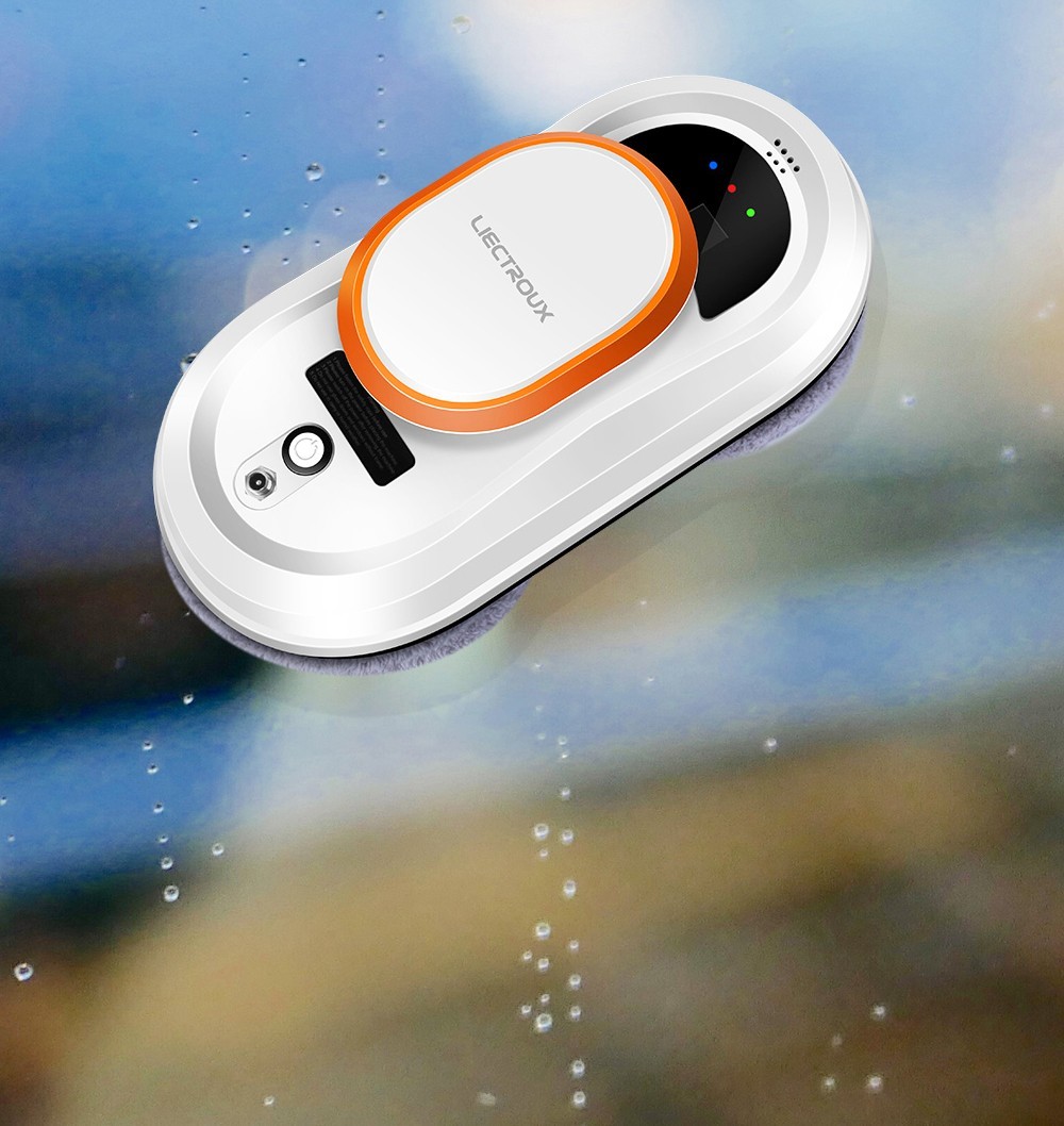 Liectroux HCR-09 Window Cleaning Robot, 2800Pa Suction, 3 Auto Cleaning Modes, UPS Function, Edge Detection, Remote Control