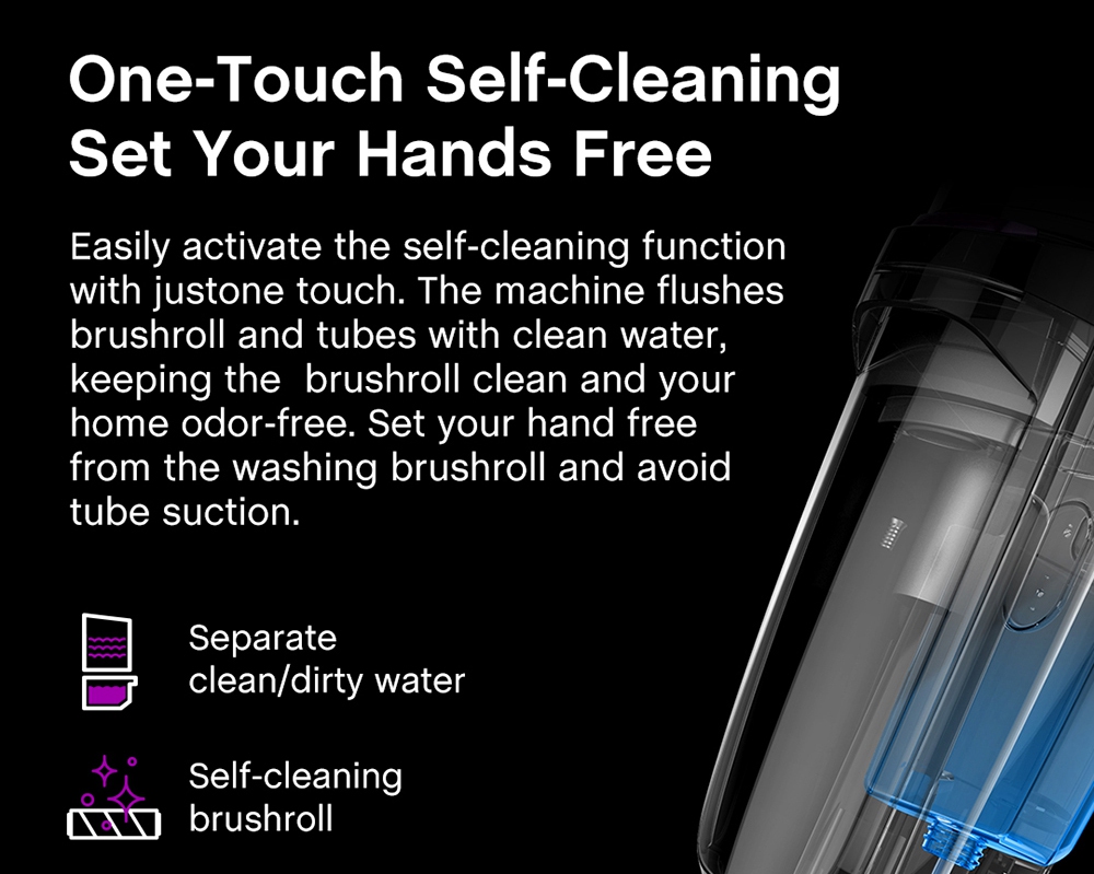 JIMMY PowerWash HW8 Pro Cordless Dry Wet Smart Vacuum Washer Cleaner 15000pa Brushless Digital Motor 3000mAh 35Mins Run Time Instantly Dry One-Touch Self-Cleaning LED Disply Detachable Water Tank Replaceable Battery Pack- Purple