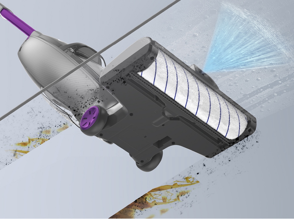 JIMMY PowerWash HW8 Pro Cordless Dry Wet Smart Vacuum Washer Cleaner 15000pa Brushless Digital Motor 3000mAh 35Mins Run Time Instantly Dry One-Touch Self-Cleaning LED Disply Detachable Water Tank Replaceable Battery Pack- Purple