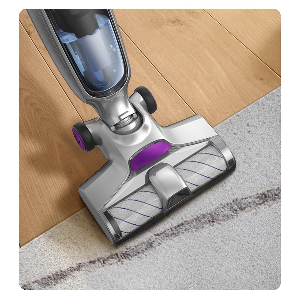 JIMMY PowerWash HW8 Pro Cordless Dry Wet Smart Vacuum Washer Cleaner 15000pa Brushless Digital Motor 3000mAh 35Mins Run Time Instantly Dry One-Touch Self-Cleaning LED Disply Detachable Water Tank Replaceable Battery Pack- Purple