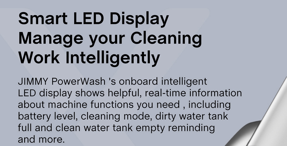 JIMMY PowerWash HW8 Pro Cordless Dry Wet Smart Vacuum Washer Cleaner 15000pa Brushless Digital Motor 3000mAh 35Mins Run Time Instantly Dry One-Touch Self-Cleaning LED Disply Detachable Water Tank Replaceable Battery Pack- Purple