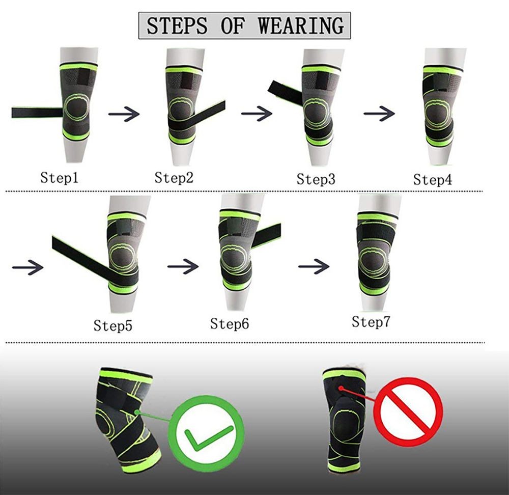 Adjustable Knee Compression Sleeve for Arthritis Relief, Running, Cycling, and Exercise (XL)