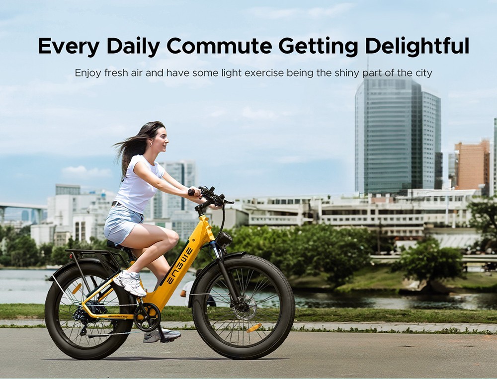 ENGWE E26 Electric Bike, 48V 16AH Battery 250W Motor Mountain Bike Shimano 7-Speed Gear 140km Max Range 25km/h Max Speed 20*4.0 Inch Tire 150kg Load Hydraulic Brake